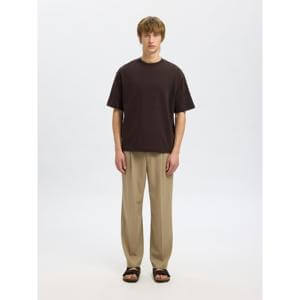 Selected Homme Brown Loose Fit T-Shirt